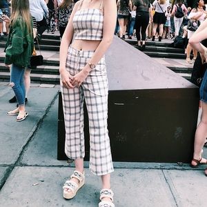 Forever 21 Plaid Crop Pants